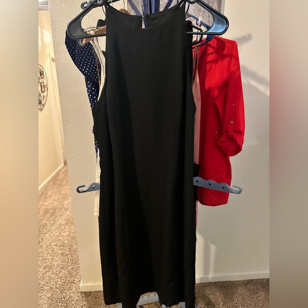 Black,  sexy business dress.